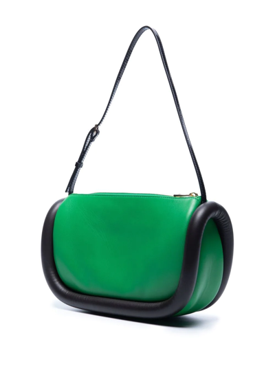 Shop Jw Anderson Bumper-15 Leather Shoulder Bag In Green