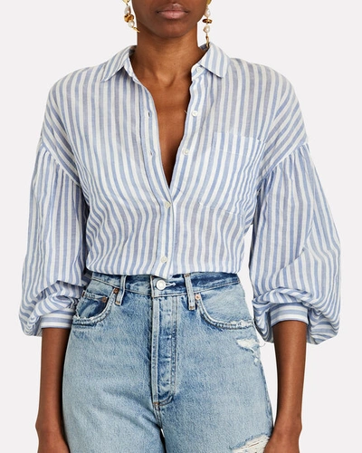 Shop Rails Janae Oversized Striped Cotton Shirt In Multi