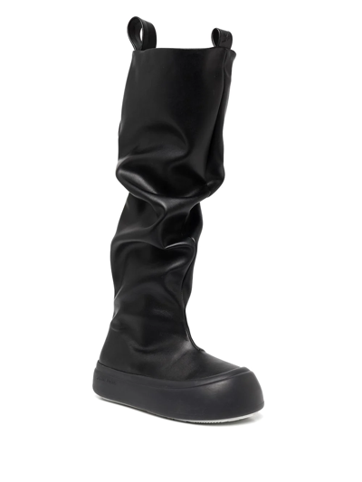 Shop Yume Yume Fisherman Flatform Boots In 黑色