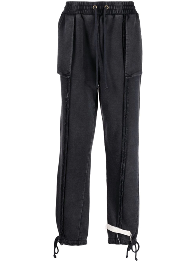 Shop Val Kristopher Raw Cut Track Pants In Black