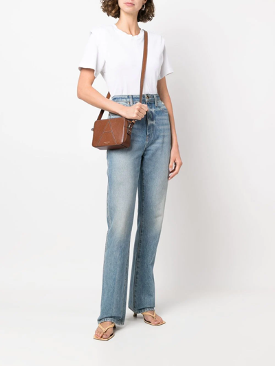 Aspinal Of London Embroidered-logo Camera Bag In Brown