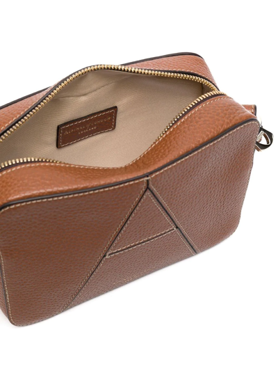 Aspinal Of London Embroidered-logo Camera Bag In Brown
