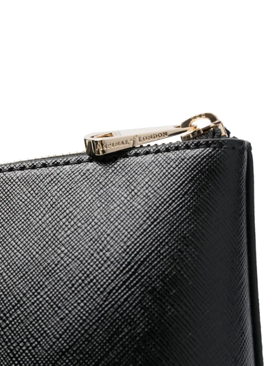 Aspinal Of London Regent Scored-effect Tote Bag In Black