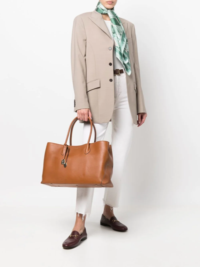 Aspinal Of London London Leather Tote Bag In Brown