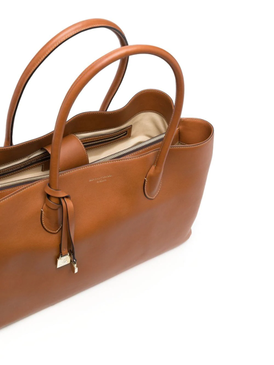Aspinal Of London London Leather Tote Bag In Brown