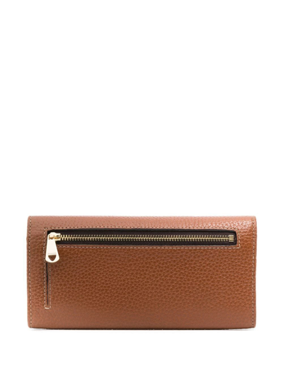 Shop Aspinal Of London London Continental Leather Wallet In Neutrals
