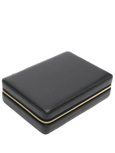 Shop Aspinal Of London Travel Zip Jewellery Case In Black