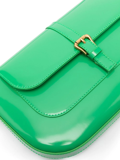 Shop By Far Miranda Leather Shoulder Bag In Green