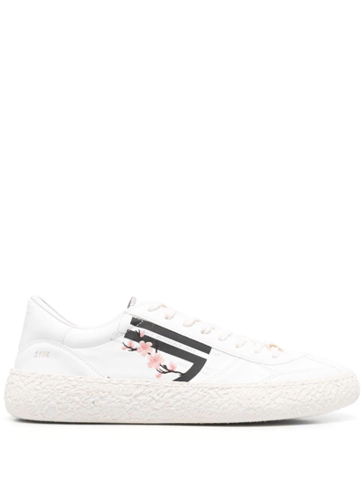 Shop Puraai Lightbloom Low-top Sneakers In White