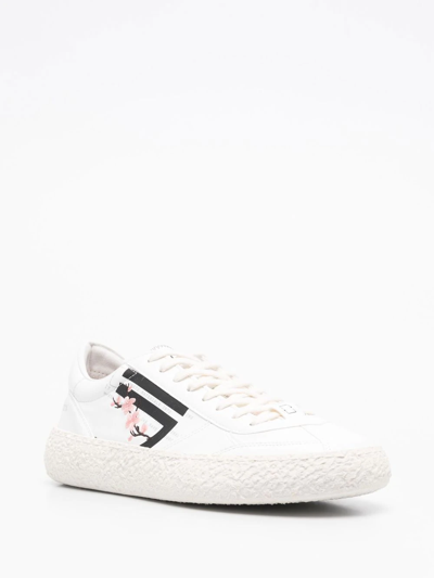 Shop Puraai Lightbloom Low-top Sneakers In White