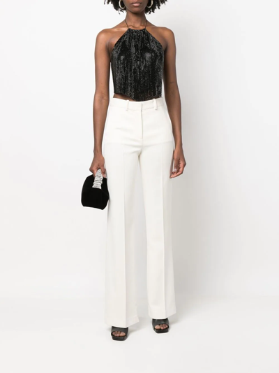 Manurí Rhinestone-embellished Cropped Top In Black