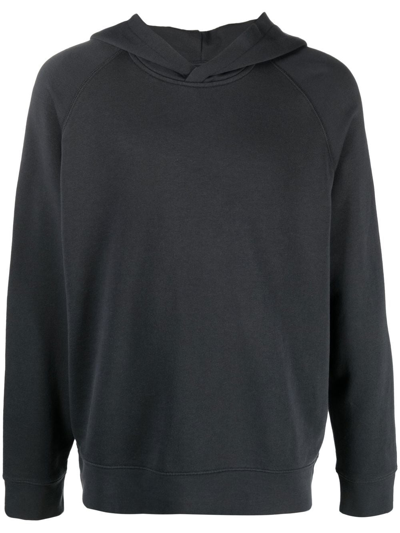 Shop Vince Popover Cotton Hoodie In Black