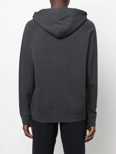 Vince Popover Cotton Hoodie In Black