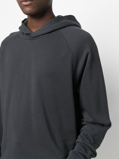 Vince Popover Cotton Hoodie In Black