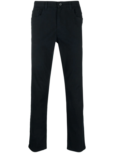 Shop Vince Dylan Low-rise Straight-leg Trousers In Blue