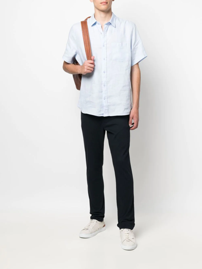 Vince Dylan Low-rise Straight-leg Trousers In Blue