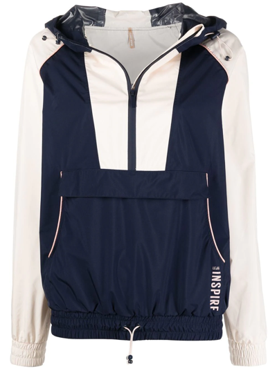 Shop Maison Lejaby Two-tone Panelled Windbreaker In Blue