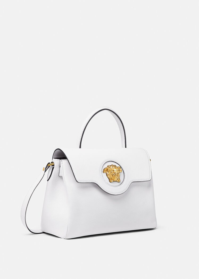 Shop Versace La Medusa Handbag In White