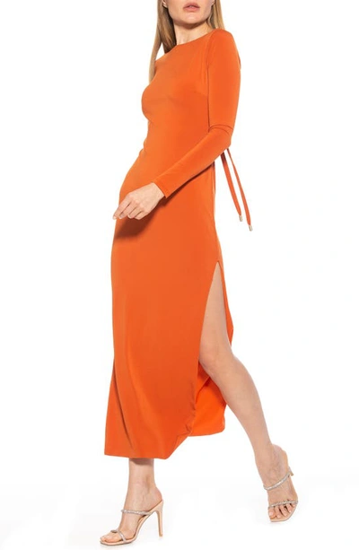 Shop Alexia Admor Lexy Long Sleeve Maxi Dress In Apricot