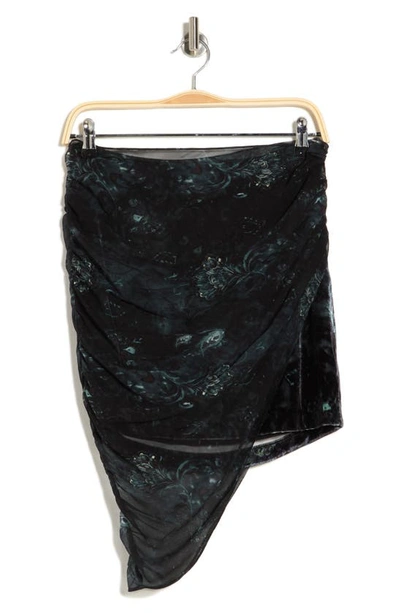 Shop Haute Hippie Cyn Ruched Skirt In Moonlight Floral