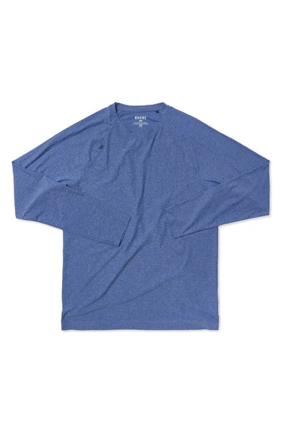 Shop Rhone Crew Neck Long Sleeve T-shirt In Sodalite Heather