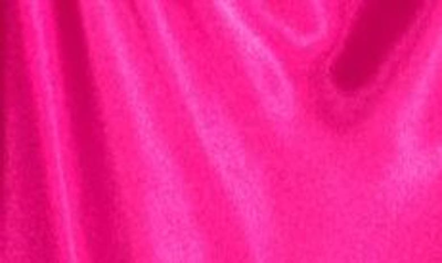Bebe Strappy Back Sleeveless Satin Midi Dress In Fuchsia