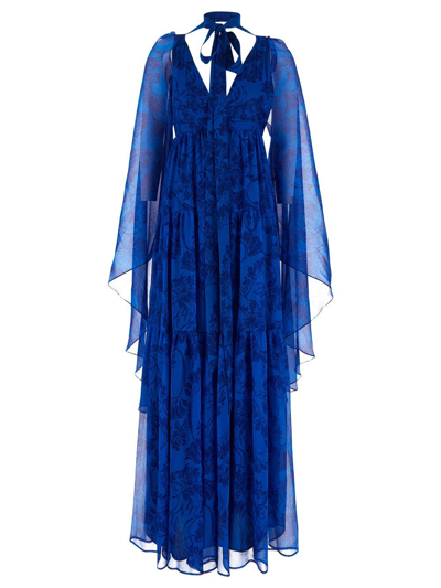 Shop Pinko Ribes Dress In Blue