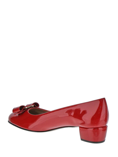 Shop Ferragamo Vara Bow Ballerinas In Red