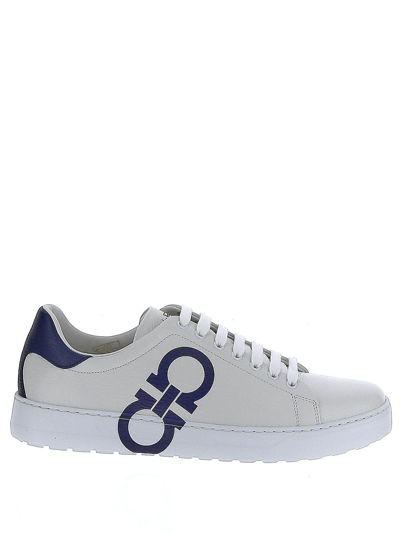 Shop Ferragamo White Sneakers
