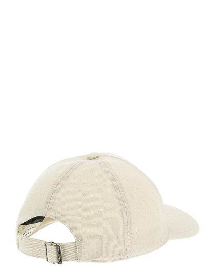 Shop Saint Laurent Ivory Baseball Hat
