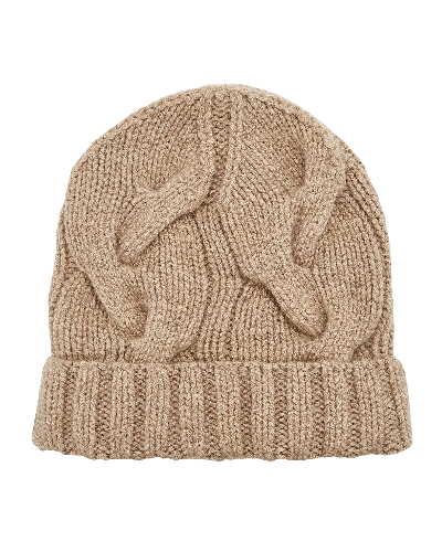 Shop Loro Piana Chunky Knit Cashmere Beanie Hat In 50fu Gaia Stone