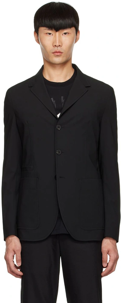 Shop Neil Barrett Black Polyester Blazer In 01 Black