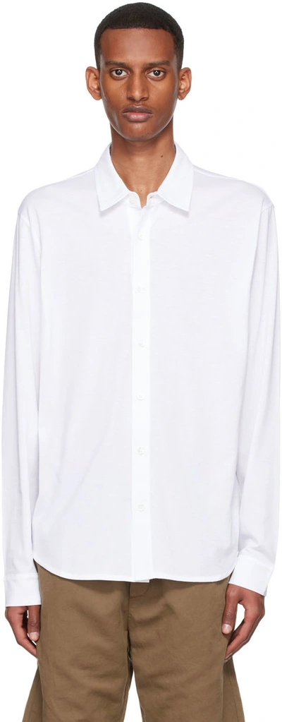 Shop Sunspel White Cotton Shirt