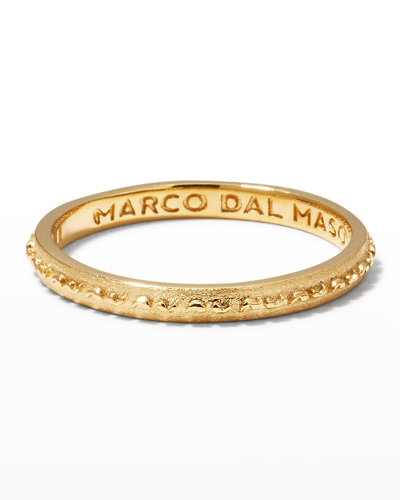 Shop Marco Dal Maso Men's Yellow Gold Icon Slim Eternity Band Ring