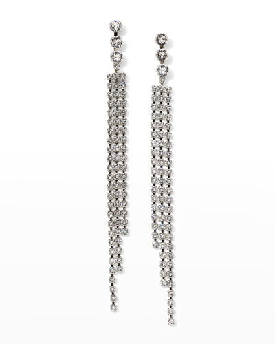Shop Isabel Marant Boucle D'oreill Glass Crystal Chandelier Earrings In Transparent