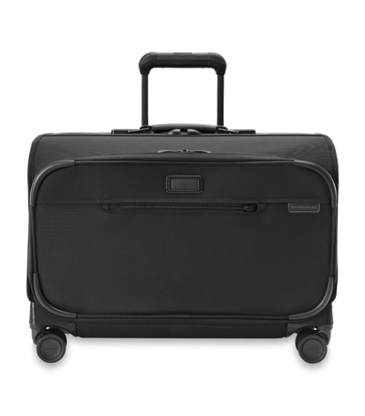 Shop Briggs & Riley Wide Carry-on Baseline Garment Spinner Suitcase (40.5cm) In Black