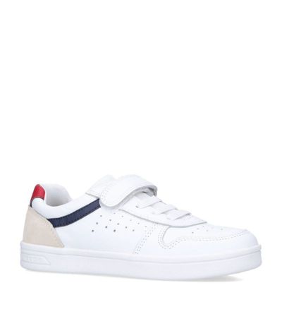 Shop Geox Leahter Djrock Sneakers In White