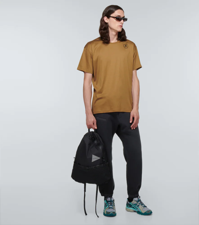 Shop Acronym Logo Cotton T-shirt In Coyote