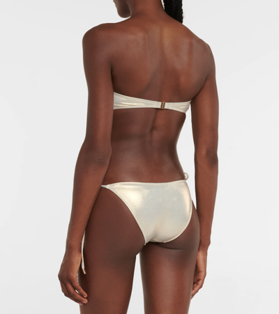 Melissa Odabash Florence Halterneck Bikini Top In Gold