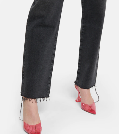 Shop Agolde Criss Cross High-rise Straight Jeans In Shambles