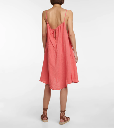Velvet Dora Linen Minidress In Flirt