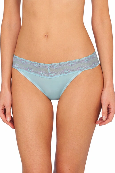Shop Natori Bliss Perfection One-size Thong In Clearwater/grape Ice