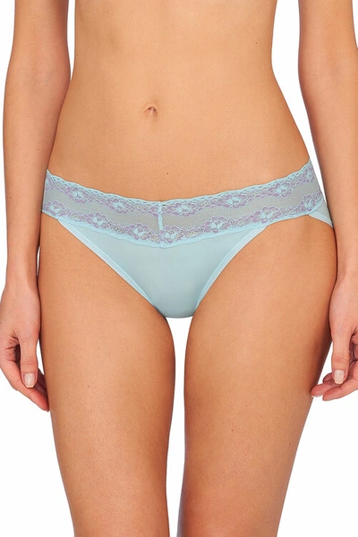Shop Natori Bliss Perfection Soft & Stretchy V-kini Panty Underwear In Clearwater/grape Ice