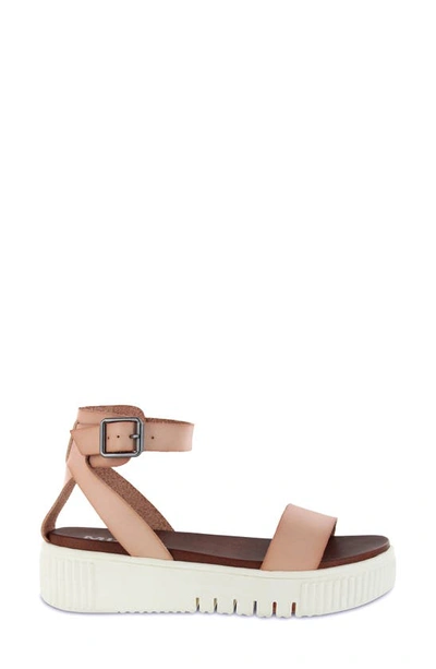 Mia Lunna Platform Ankle Strap Sandal In Blush