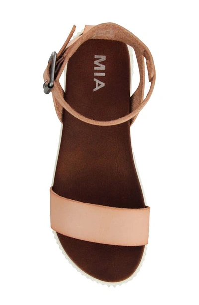 Shop Mia Lunna Platform Ankle Strap Sandal In Blush