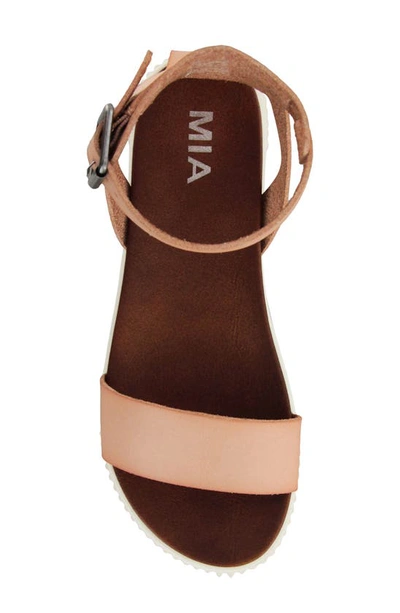 Mia Lunna Platform Ankle Strap Sandal In Blush