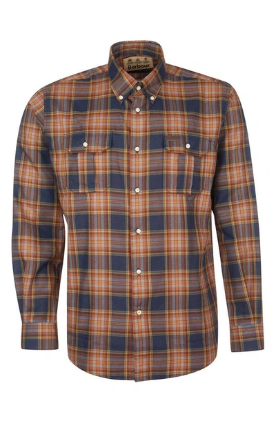 Shop Barbour Singsby Plaid Button-up Shirt In Navy