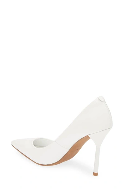 Jeffrey Campbell Trixy Pointed Toe Pump In White Patent
