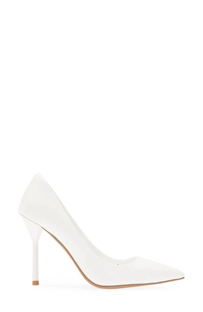 Jeffrey Campbell Trixy Pointed Toe Pump In White Patent