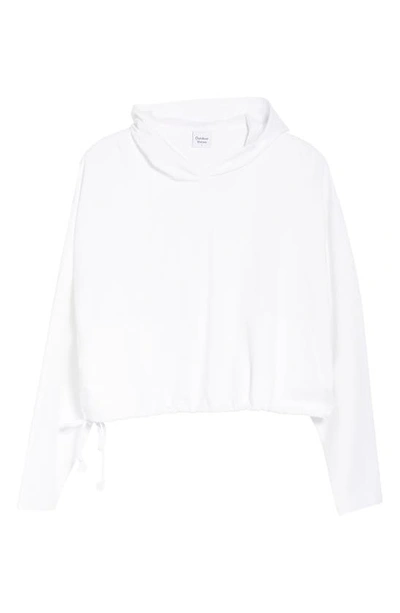 Shop Outdoor Voices Boxy Hoodie In White